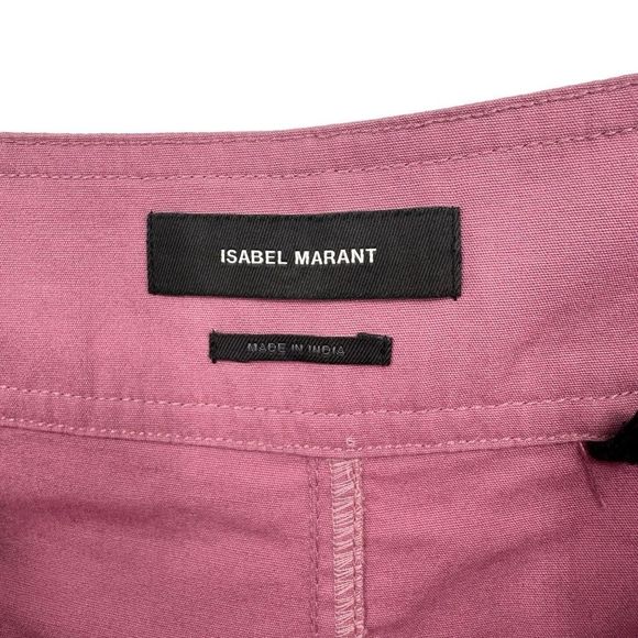 Isabel Marant Gaviao High Waist Trousers Pants Pink Tie Cuff Sz FR 34 US 0/2 - Picture 4 of 8